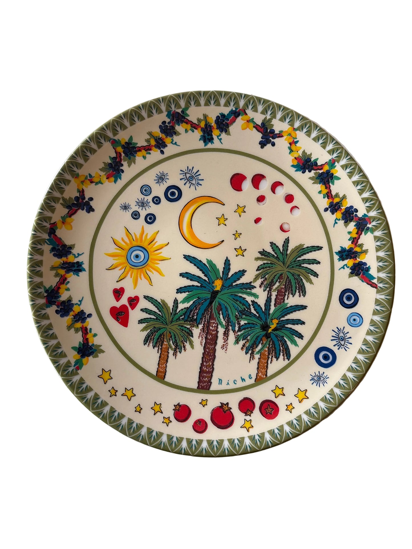 Palm Paradise Dessert Plate