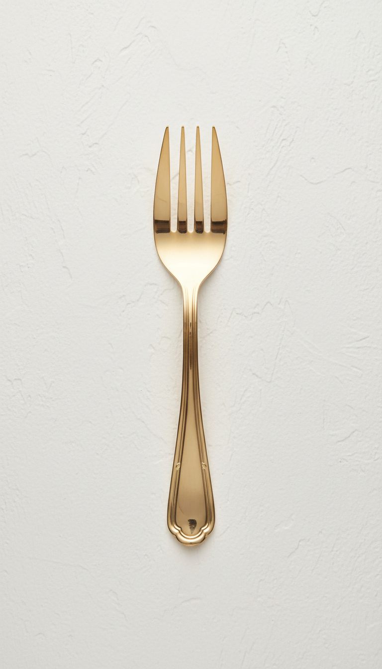 Champagne Gold Serving Fork